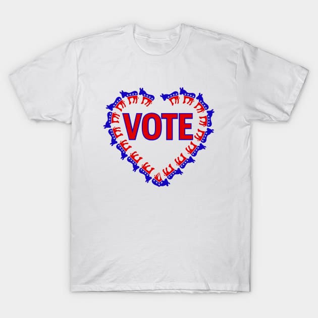 vote democrat donkey T-Shirt by gossiprag